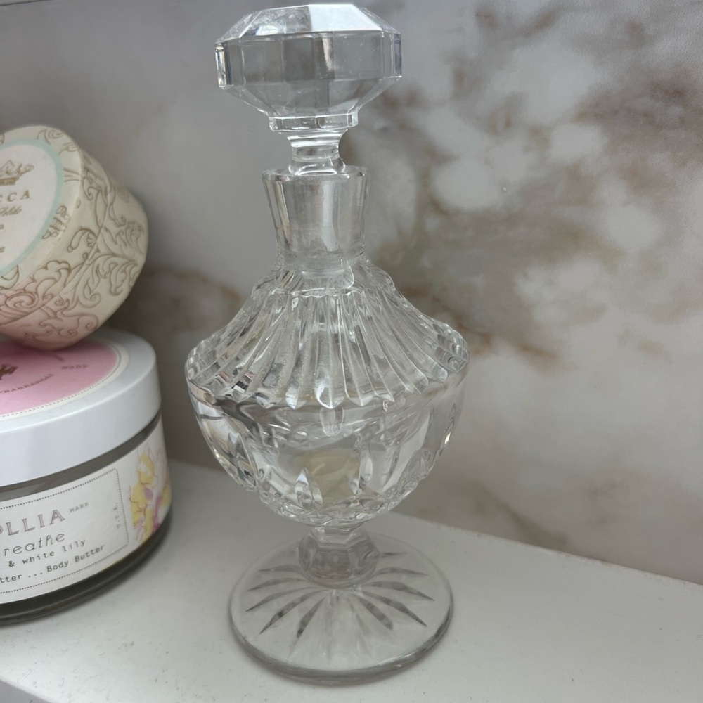 Waterford Lismore 6” Elegant Crystal Perfume Bottle EUC